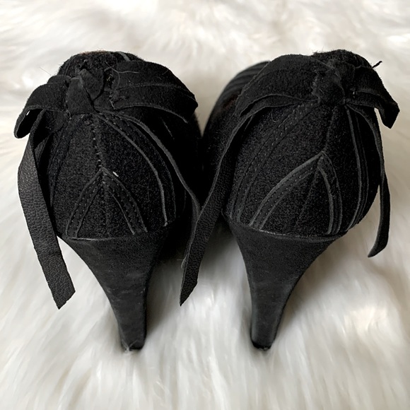 Naughty Monkey Leather Accented Suede Wedges - Picture 7 of 9